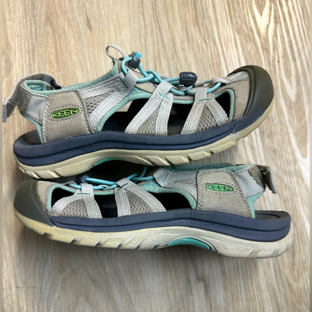 Keen Sandals in Gray and Teal